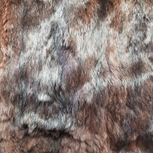 Brown M Fur Coat Pockets Cosplay Fashion Trench Woman Glam Starlet Luxury - Picture 12 of 14